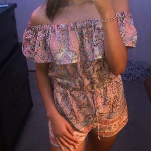 super cute off the shoulder romper